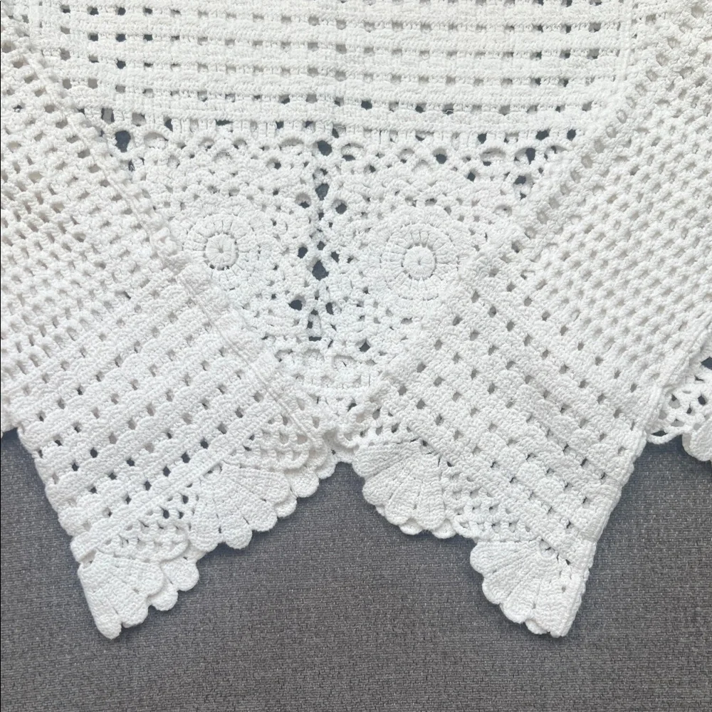 Lulu's Cream Crochet Knit Top